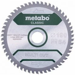 Metabo Lame De Scie 'Multi Cut - Classic', 190x30 Z54 FZ/TZ 5° /B - 628663000