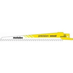Metabo 100 Lames De Scie Sabre « Precision Wood » 150 X 1,25 Mm, HCS, 4,0 Mm/ 6 TPI - 631458000