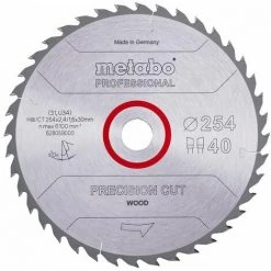 Metabo Lame De Scie 'Precision Cut Wood - Professional', 254x30, Z40 WZ 20° - 628059000