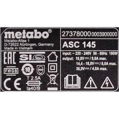Metabo ASC 145 AIR COOLED Chargeur 12-36V ( 627378000 ) 10 Metabo ASC 145 AIR COOLED Chargeur 12-36V ( 627378000 ) -Metabo Soldes 21370400 4