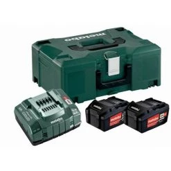 Pack énergie 18V METABO 2 Batt. 5,2 Ah Li-Power + Charg. ASC 145 + Coffret MetaBox - 685065000