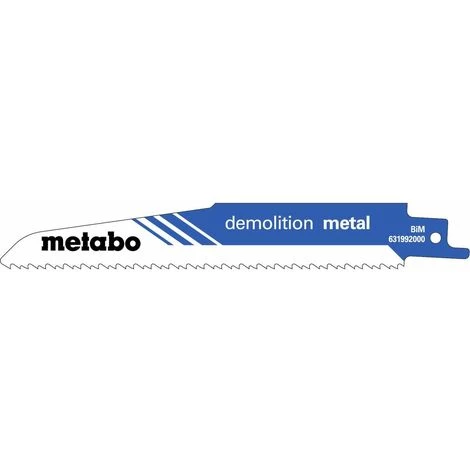 Metabo 5 Lames De Scie Sabre « Demolition Metal » 150 X 1,6 Mm, BiM, 2,5+3,2 Mm/ 8+10 TPI - 631992000 3 Metabo 5 Lames De Scie Sabre « Demolition Metal » 150 X 1,6 Mm, BiM, 2,5+3,2 Mm/ 8+10 TPI - 631992000