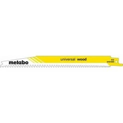 Metabo 5 Lames De Scie Sabre « Universal Wood » 200 X 1,25 Mm, HCS, Progressives - 631913000
