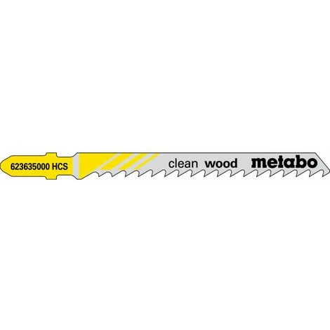 Metabo 25 Lames De Scie Sauteuse « Clean Wood » 74/ 4,0 Mm, HCS, Type 23635 - 623609000 3 Metabo 25 Lames De Scie Sauteuse « Clean Wood » 74/ 4,0 Mm, HCS, Type 23635 - 623609000