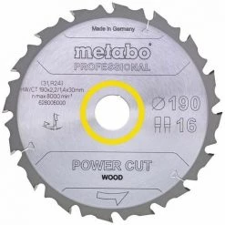 Metabo Lame De Scie 'Power Cut Wood - Professional', 230x30, Z18 FZ/FA 10° - 62801000
