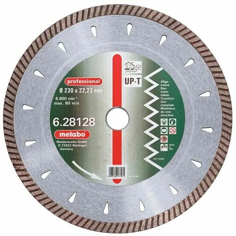 Metabo Meule De Tronçonnage Diamantée, 125 X 2,2 X 22,23 Mm, "professional", "UP-T", Turbo, Universelle - 628125000 3 Metabo Meule De Tronçonnage Diamantée, 125 X 2,2 X 22,23 Mm, "professional", "UP-T", Turbo, Universelle - 628125000