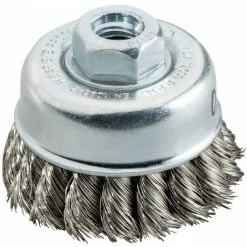 Metabo Brosse Boisseau 65x0,35 Mm/ 5/8", Fil En Acier Inoxydable, Torsadé, Inoxydable, épaisseur De Fil 0,35 Mm - 623805000