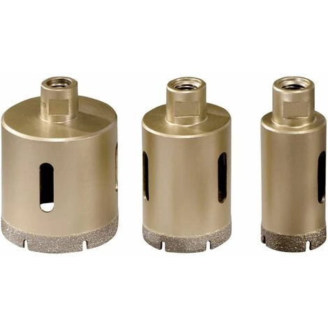Metabo Set De Couronnes Diamantées Pour Carrelage « Dry », 3 Pièces, M14 - 628322000 3 Metabo Set De Couronnes Diamantées Pour Carrelage « Dry », 3 Pièces, M14 - 628322000