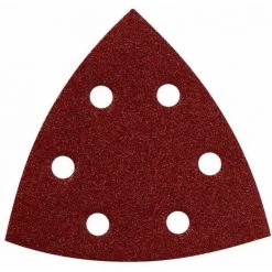 Metabo 25 Feuilles Abrasives Auto-agrippantes (10xP 60, 10xP 80, 5xP 120), Série « Professional », Pour Bois Et Métal, Pour Ponceuse à Patin Triangulaire - 624988000