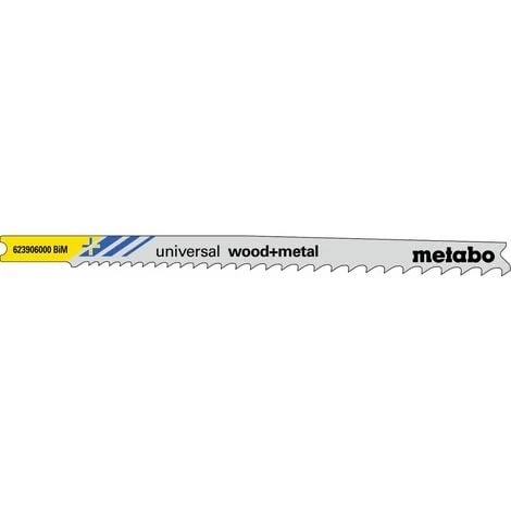 Metabo 5 Lames De Scie Sauteuse « Universal Wood + Metal » En U 107/ 2,4-5,0 Mm, Progressives, BiM, Queue Universelle - 623906000 3 Metabo 5 Lames De Scie Sauteuse « Universal Wood + Metal » En U 107/ 2,4-5,0 Mm, Progressives, BiM, Queue Universelle - 623906000