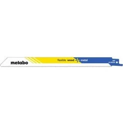 Metabo 2 Lames De Scie Sabre « Flexible Wood + Metal » 225 X 0,9 Mm, BiM, 1,8-2,6 Mm/ 10-14 TPI - 631097000