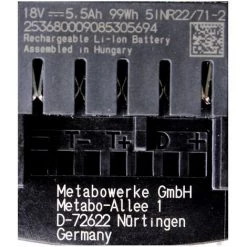 Metabo LiHD Batterie 18V 5,5Ah ( 625342000 ) -Metabo Soldes 27845710 4