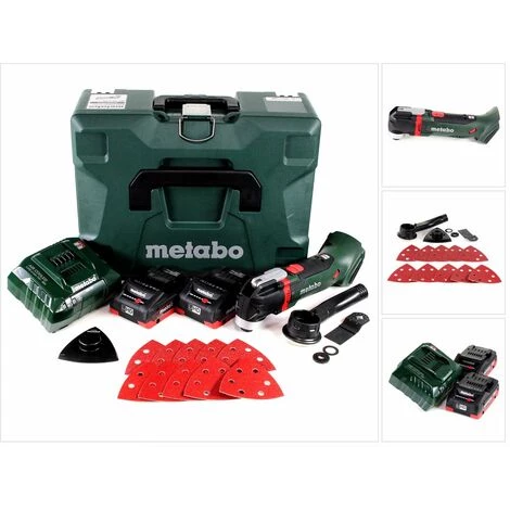 Metabo MT 18 LTX Outil Multifonctions Sans Fil 18V (613021710) - Compatible OIS / Starlock + 2x Batteries 4,0Ah + Chargeur + Coffret De Transport 5 Metabo MT 18 LTX Outil Multifonctions Sans Fil 18V (613021710) - Compatible OIS / Starlock + 2x Batteries 4,0Ah + Chargeur + Coffret De Transport – Image 3