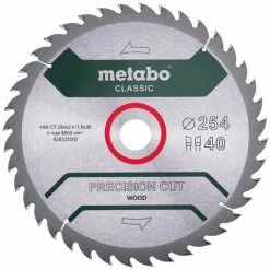 Metabo Lame De Scie "Precision Cut Wood - Classic" 254x2,4/1,6x30, Z40 WZ 20° - 628325000