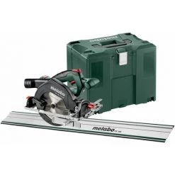 Metabo Set Scie Circulaire Portative Sans Fil KS 18 LTX 57 FS, Avec Rail De Guidage FS 160, MetaLoc (sans Batterie Et Chargeur) - 691065000