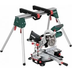 Metabo Scie à Onglets KGS 216 M, Avec Socle De Machine KSU 100, Carton - 690992000