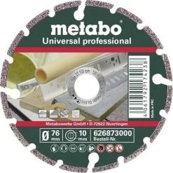 Metabo UP Professional 626873000 Disque à Tronçonner Diamanté 1 Pièce 76 Mm 10 Mm 1 Pc(s)