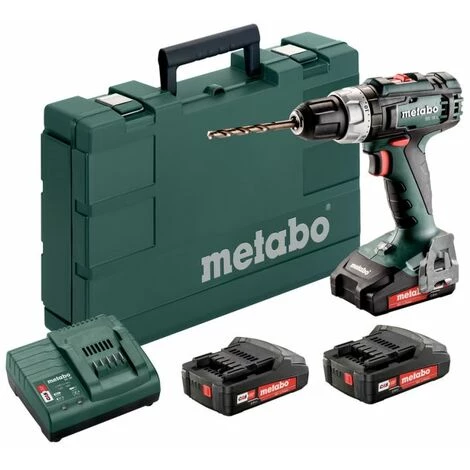 Metabo Perceuse-visseuse Sans Fil 18V BS 18 L Set Avec 3x Batteries 2.0Ah 3 Metabo Perceuse-visseuse Sans Fil 18V BS 18 L Set Avec 3x Batteries 2.0Ah