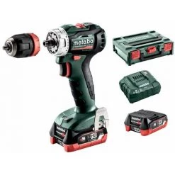 Perceuse Sans Fil 12V PowerMaxx BS 12 Q BL / 2x Batteries 4.0Ah Dans MetaBox 118