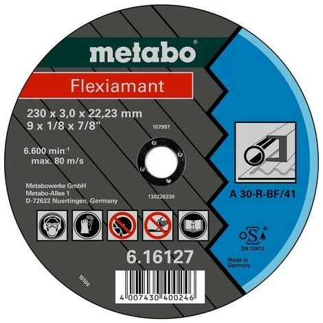 METABO 616727000 - Flexiamant Meuleu E D'angle Entonnoir De éparation Di Que A30-R Pourle Métal 115x25x2223mm (25 Ud Conteneur) 3 METABO 616727000 - Flexiamant Meuleu E D'angle Entonnoir De éparation Di Que A30-R Pourle Métal 115x25x2223mm (25 Ud Conteneur)