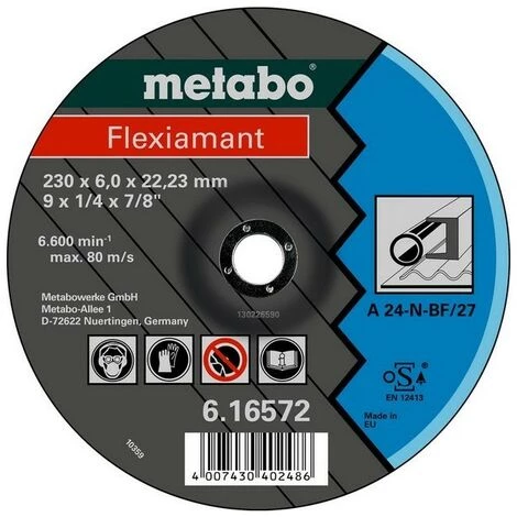 METABO 616725000 - Meuleu E D'angle D'ébauche Di Que A24-N Pourle Métal 115x68x2223mm (25 Ud Conteneur) 3 METABO 616725000 - Meuleu E D'angle D'ébauche Di Que A24-N Pourle Métal 115x68x2223mm (25 Ud Conteneur)