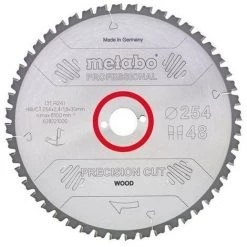 METABO 628057000 - Cie àlame Pour Métal Dur Coupe De Préci Ion HW CT Dent 315x30mm 48 DI