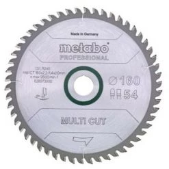 METABO 628072000 - Cie àlame Pour Métal Dur Métal Dur HW CT Multi-coupe 160x20mm Dent 42 DI