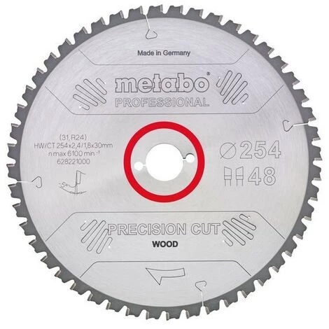 METABO 628228000 - Cie àlame HW CT 305x24x30 Dent 60 DI 5 ° Négatif 3 METABO 628228000 - Cie àlame HW CT 305x24x30 Dent 60 DI 5 ° Négatif