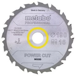 METABO 628001000 - Cie àlame Pour Métal Dur HW CT Coupe élec Dent De 152x20mm 12 DP