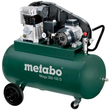 Metabo Compresseur Mega 350-100 D - Débit Effectif 220 L/min - Moteur Triphasé 3 Metabo Compresseur Mega 350-100 D - Débit Effectif 220 L/min - Moteur Triphasé