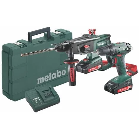 Metabo Conducteur De Perceuses-visseuses Sans-fil 18V BS18 + Marteau Combine KHA 18 LTX Battery Pack Combo Set 2.3.2 3 Metabo Conducteur De Perceuses-visseuses Sans-fil 18V BS18 + Marteau Combine KHA 18 LTX Battery Pack Combo Set 2.3.2