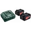 Metabo 18V Batterie 2x 4,0 Ah Li Chargeur + Jeu De Base ASC 55 -Metabo Soldes 43945790 1