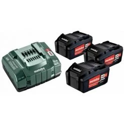 Metabo 18V Batterie 3 X 5,2 Ah Chargeur + Set De Base