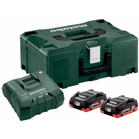 Metabo Batterie 2 X 4,0 Ah LiHD + Chargeur ASC 145 Ensemble De Base Dans MetaLoc 3 Metabo Batterie 2 X 4,0 Ah LiHD + Chargeur ASC 145 Ensemble De Base Dans MetaLoc