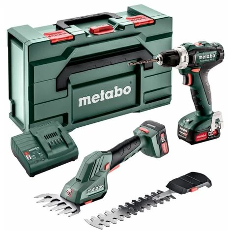 Metabo Combo Set 2.3.2 12V Batterie BS + Drill Batterie Herbe / -Schrauchschere SGS Q 3 Metabo Combo Set 2.3.2 12V Batterie BS + Drill Batterie Herbe / -Schrauchschere SGS Q