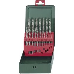 Metabo 627153000 HSS Jeu De Forets Pour Le Métal 19 Pièces Meulé DIN 338 Tige Cylindrique 1 Set
