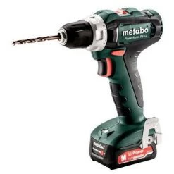 METABO Perceuse Visseuse - PowerMaxx - BS 12 2 X 2,0 Ah Li-Power - SC60 Plus - Coffret