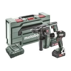 METABO 685182000 685182000-COMBO SET 2.5.2 BH LTX 16 + BS 18 LT BL + CARGADOR ASC 55 2,0 BATERÍA 18 V 4,0 AH, NOIR