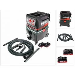 Metabo ASR 36 18 BL 25 M SC 36 V (2x 18 V) Aspirateur Sec/humide 25 L Brushless + 2x Batteries 4.0 Ah - Sans Chargeur