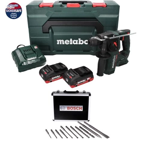 Metabo BH 18 LTX BL 16 Perceuse à Percussion Sans Fil 18 V 1,3 J SDS-plus Brushless + 2x Batteries 4,0 Ah + Chargeur + Jeu De Perceuses Et Burins - 11 Pièces, Certifié PGM + Coffret MetaBOX 6 Metabo BH 18 LTX BL 16 Perceuse à Percussion Sans Fil 18 V 1,3 J SDS-plus Brushless + 2x Batteries 4,0 Ah + Chargeur + Jeu De Perceuses Et Burins - 11 Pièces, Certifié PGM + Coffret MetaBOX – Image 4