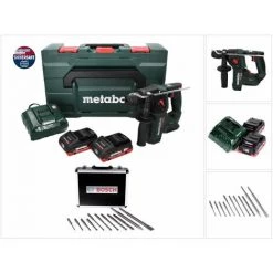 Metabo BH 18 LTX BL 16 Perceuse à Percussion Sans Fil 18 V 1,3 J SDS-plus Brushless + 2x Batteries 4,0 Ah + Chargeur + Jeu De Perceuses Et Burins - 11 Pièces, Certifié PGM + Coffret MetaBOX 11 Metabo BH 18 LTX BL 16 Perceuse à Percussion Sans Fil 18 V 1,3 J SDS-plus Brushless + 2x Batteries 4,0 Ah + Chargeur + Jeu De Perceuses Et Burins - 11 Pièces, Certifié PGM + Coffret MetaBOX -Metabo Soldes 48934142 5