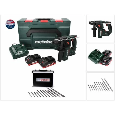 Metabo BH 18 LTX BL 16 Perceuse à Percussion Sans Fil 18 V 1,3 J SDS-plus Brushless + 2x Batteries 4,0 Ah + Chargeur + Jeu De Perceuses Et Burins - 11 Pièces, Certifié PGM + Coffret MetaBOX 7 Metabo BH 18 LTX BL 16 Perceuse à Percussion Sans Fil 18 V 1,3 J SDS-plus Brushless + 2x Batteries 4,0 Ah + Chargeur + Jeu De Perceuses Et Burins - 11 Pièces, Certifié PGM + Coffret MetaBOX – Image 5