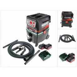 Metabo ASR 36 18 BL 25 M SC 36 V (2x 18 V) Aspirateur Sec/humide 25 L Sans Balai + 2x Batteries 5,5 Ah + Chargeur -Metabo Soldes 50201075 5