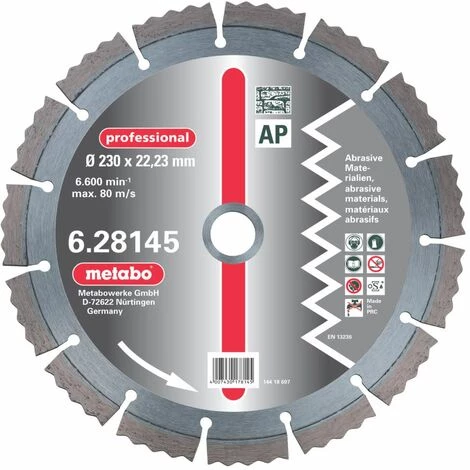 METABO Disque De Coupe Diamant. 350 X 3.2 X 20.0 / 25.4.mm. P 3 METABO Disque De Coupe Diamant. 350 X 3.2 X 20.0 / 25.4.mm. P
