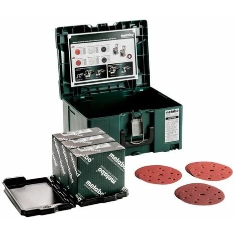 METABO Metaloc Set Abrasif Multi-trou. Ø 150 Mm. Série Professionnelle. Pour Bois + Métal (626756000 3 METABO Metaloc Set Abrasif Multi-trou. Ø 150 Mm. Série Professionnelle. Pour Bois + Métal (626756000
