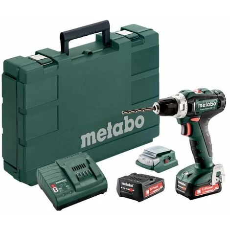 METABO Perceuse De Batterie BS 12 | 2x Batterie 2.0AH + Adaptateur De Batterie LED 3 METABO Perceuse De Batterie BS 12 | 2x Batterie 2.0AH + Adaptateur De Batterie LED
