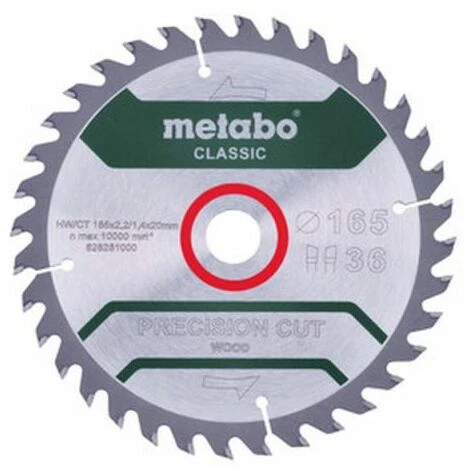 METABO Lame De Scie "bois De Précision - Classique", 165x2,2/1,4x20 Z36 WZ 15° (628281000) 4 METABO Lame De Scie "bois De Précision - Classique", 165x2,2/1,4x20 Z36 WZ 15° (628281000) – Image 2