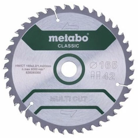 METABO Lame De Scie "coupe Multiple - Classique", 165x2,2/1,4x20 Z42 FZ/TZ 5° (628280000) 4 METABO Lame De Scie "coupe Multiple - Classique", 165x2,2/1,4x20 Z42 FZ/TZ 5° (628280000) – Image 2