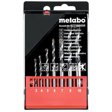 METABO Cassette De Forage Universelle 7 Pièces, Ø 3-10 Mm 3 METABO Cassette De Forage Universelle 7 Pièces, Ø 3-10 Mm