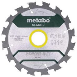 Metabo Lame De Scie "power Cut Wood - Classic", 165x2,2/1,4x30, Z16 WZ 5°/B - 628416000